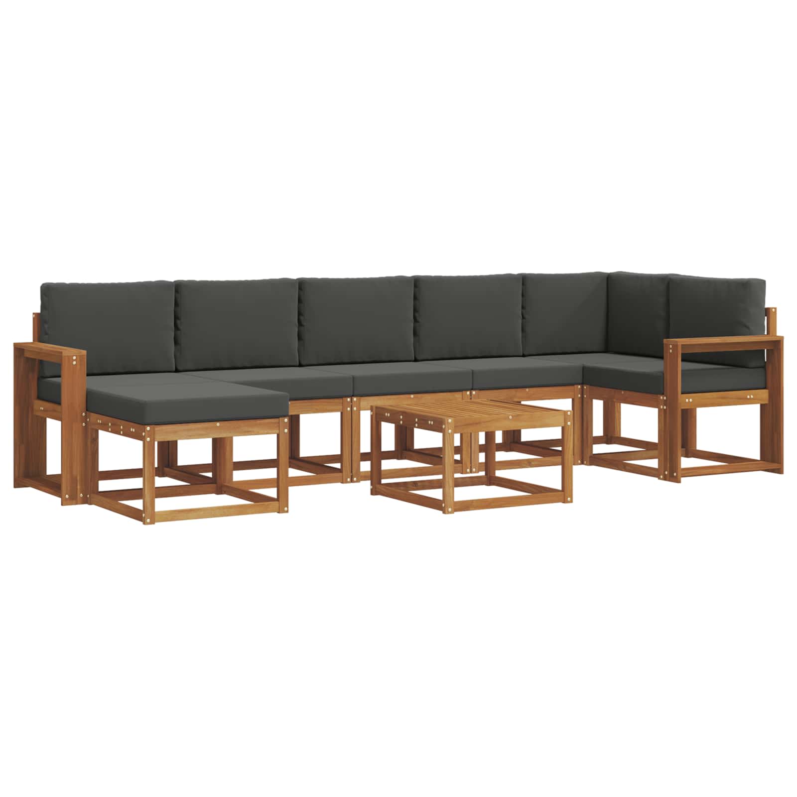 Ensemble de canapés d'extérieur 8 pcs Naturel et Anthracite - XIOS