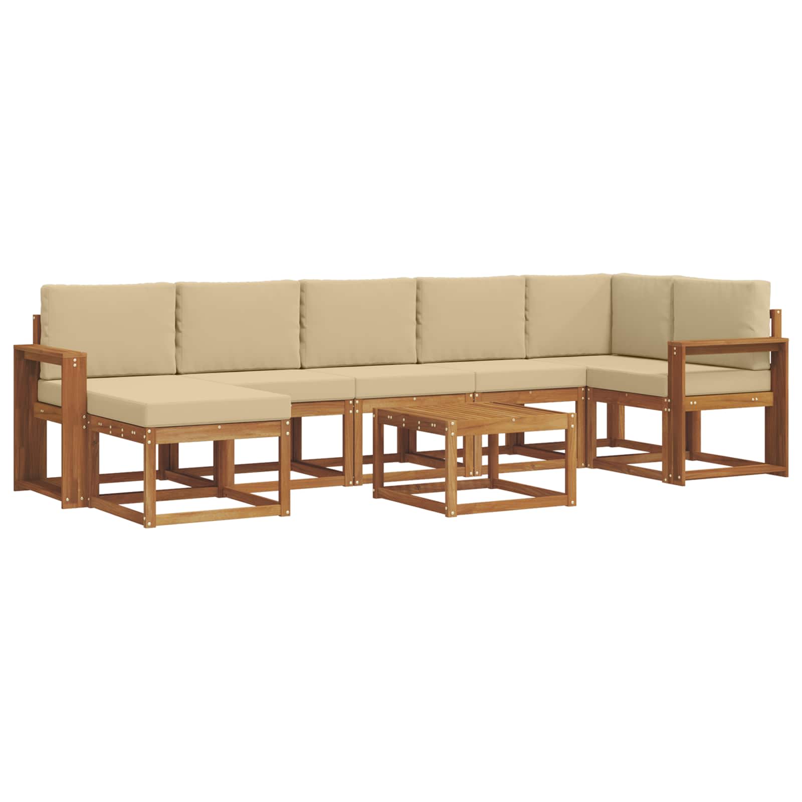 Ensemble de canapés d'extérieur 8 pcs Naturel et Beige - XIOS