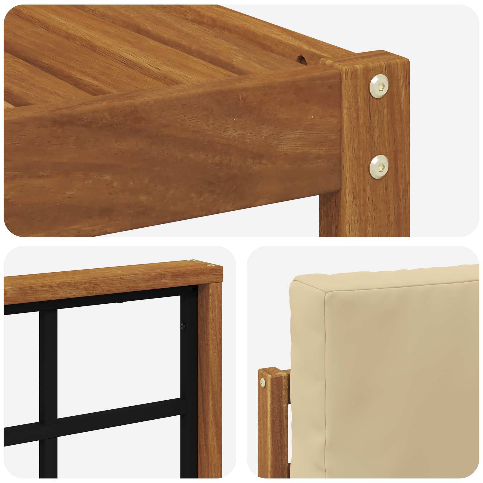 Ensemble de canapés d'extérieur 8 pcs Naturel et Beige - XIOS