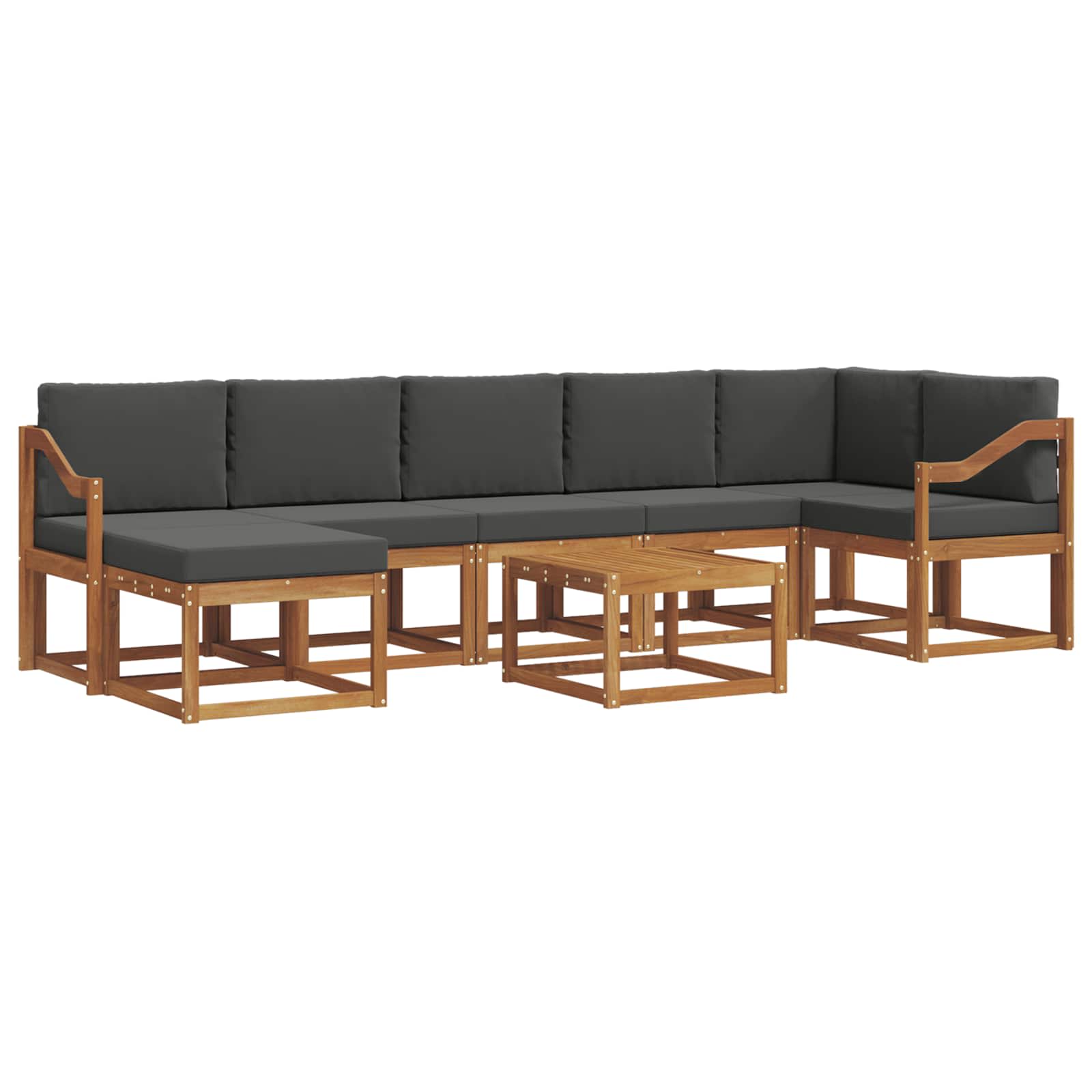 Ensemble de canapés d'extérieur 8 pcs Naturel et Anthracite - XIOS