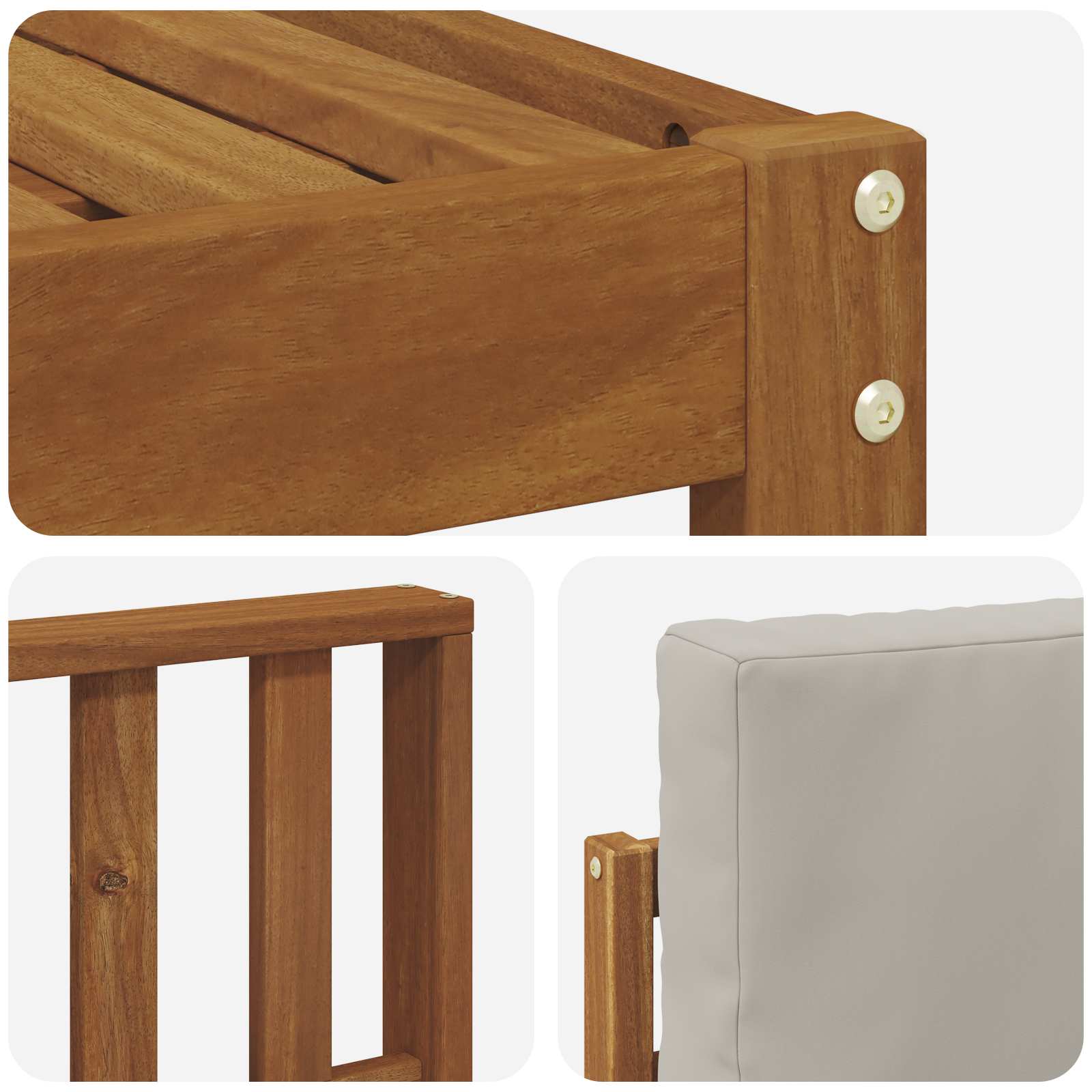Ensemble de canapés d'extérieur 6 pcs Gris Naturel et Clair - XIOS