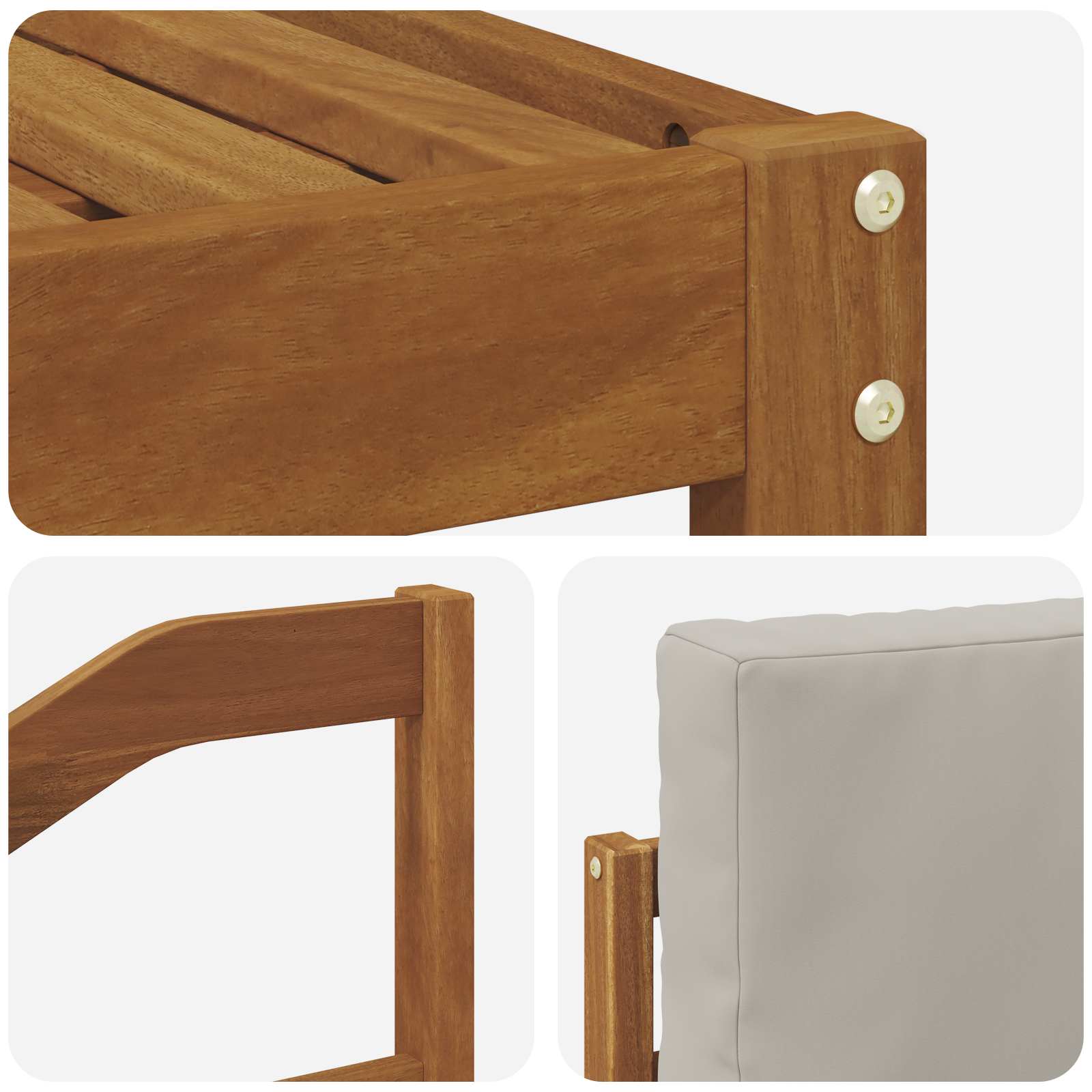 Ensemble de canapés d'extérieur 6 pcs Gris Naturel et Clair - XIOS