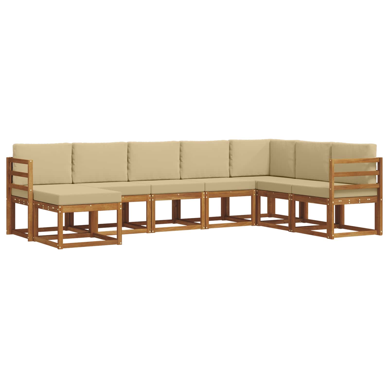 Ensemble de canapés d'extérieur 8 pcs Naturel et Beige - XIOS