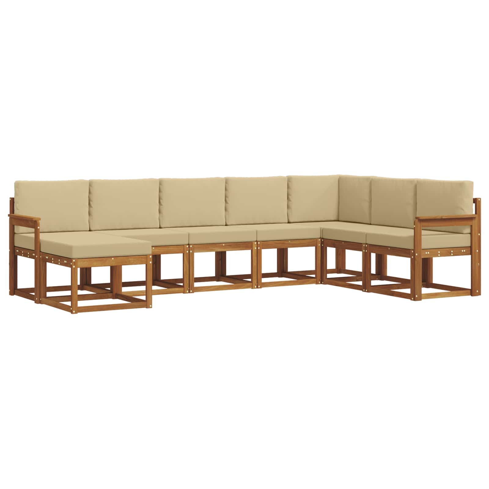 Ensemble de canapés d'extérieur 8 pcs Naturel et Beige - XIOS