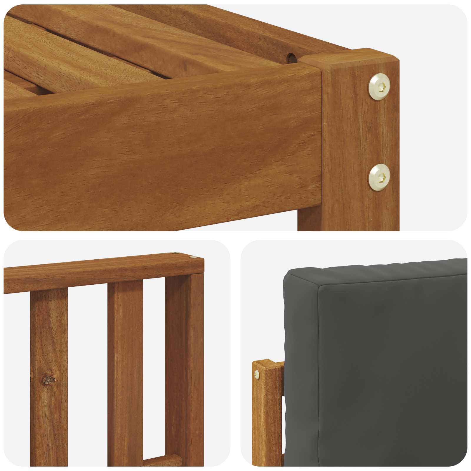Ensemble de canapés d'extérieur 8 pcs Naturel et Anthracite - XIOS