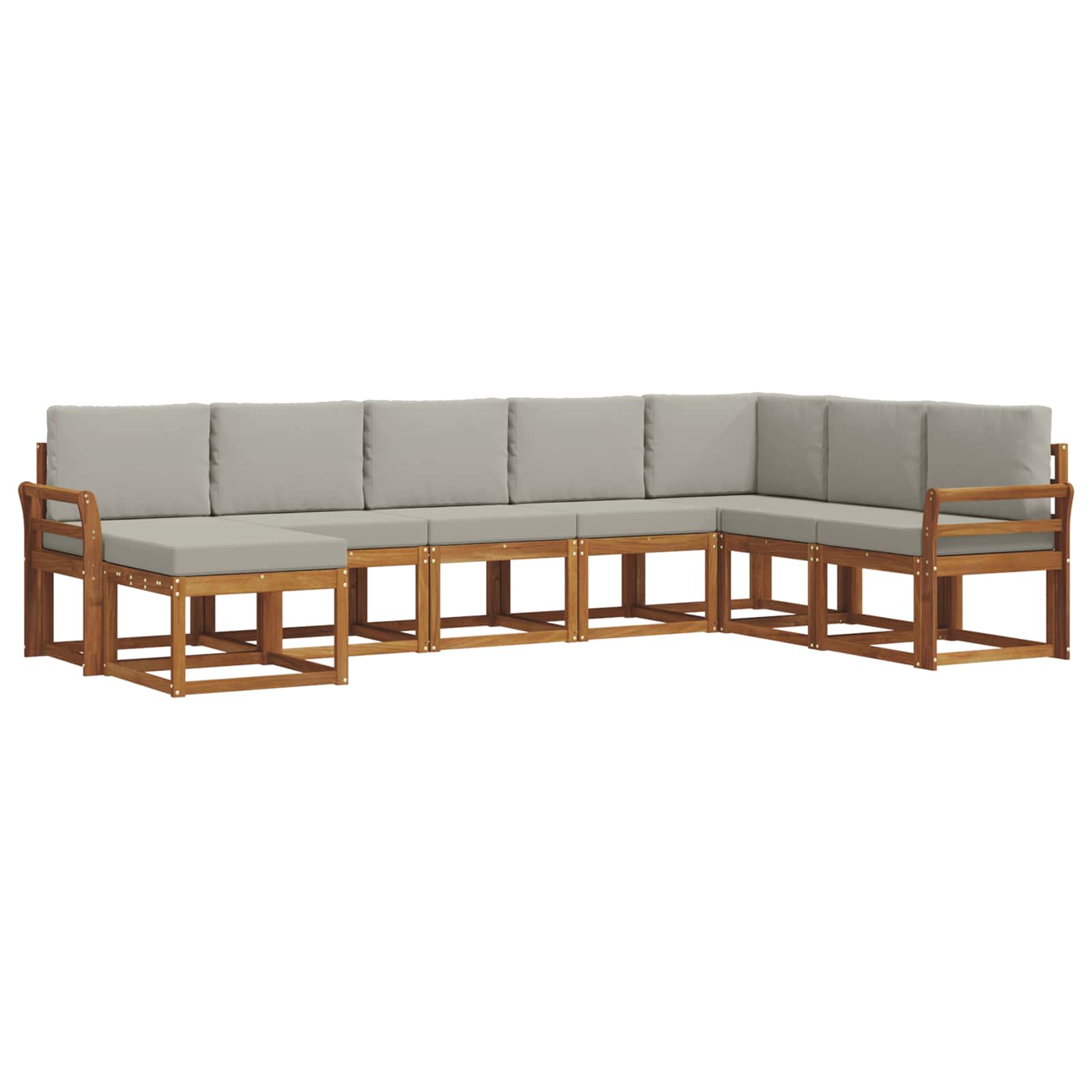 Ensemble de canapés d'extérieur 8 pc Gris Naturel et Clair - XIOS