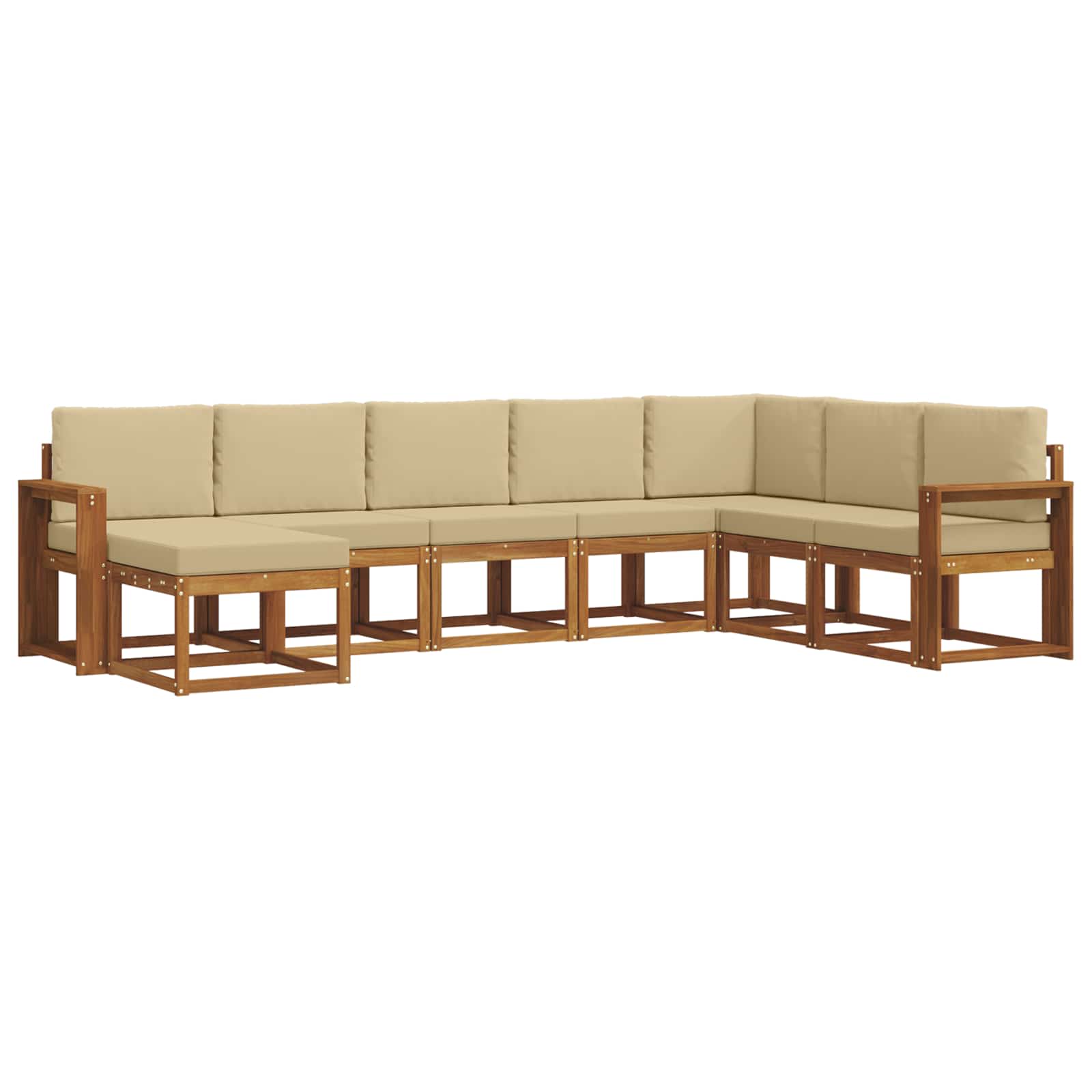 Ensemble de canapés d'extérieur 8 pcs Naturel et Beige - XIOS