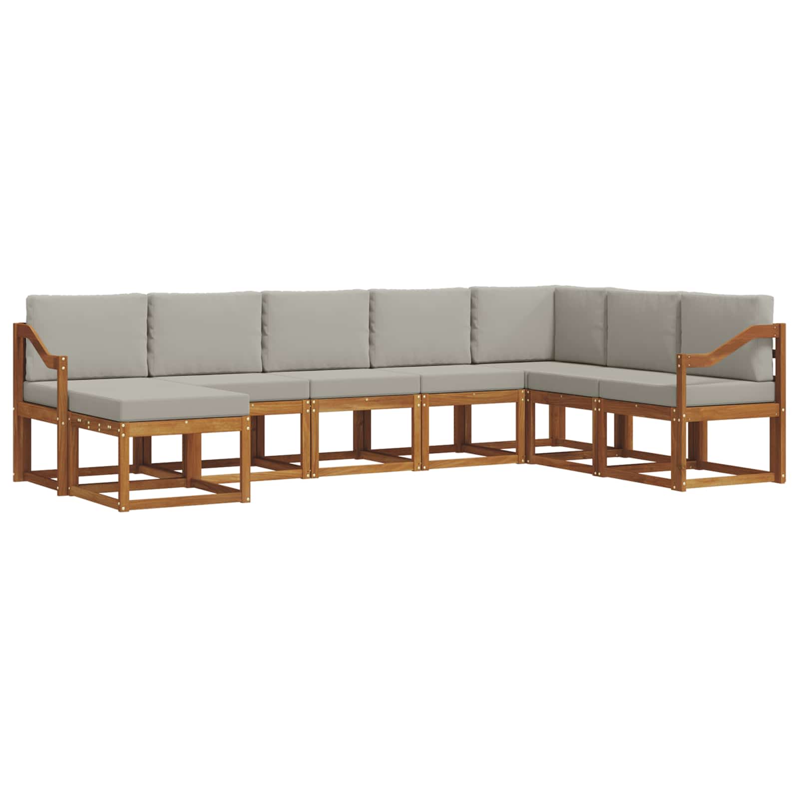 Ensemble de canapés d'extérieur 8 pcs Gris Naturel et Clair - XIOS