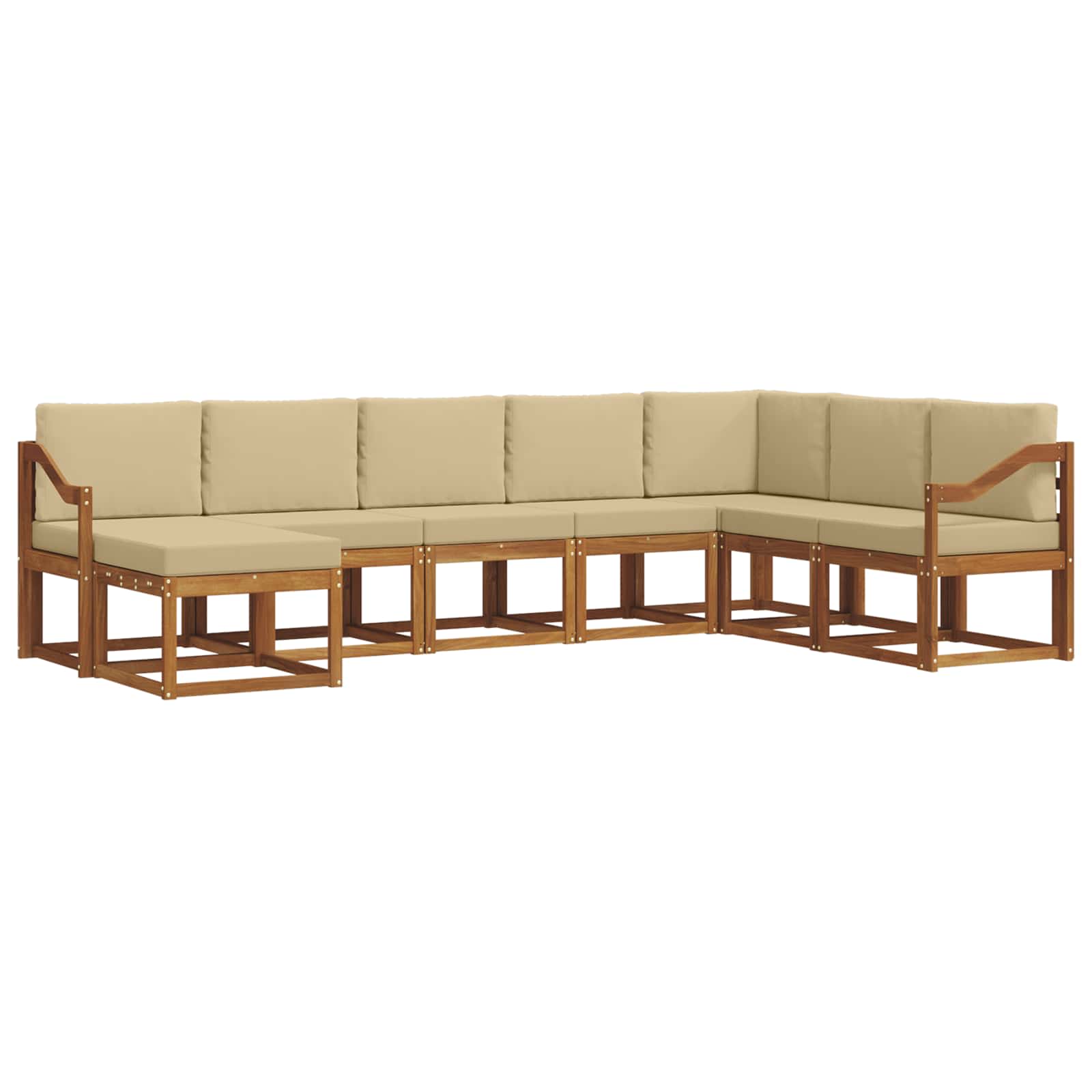 Ensemble de canapés d'extérieur 8 pcs Naturel et Beige - XIOS
