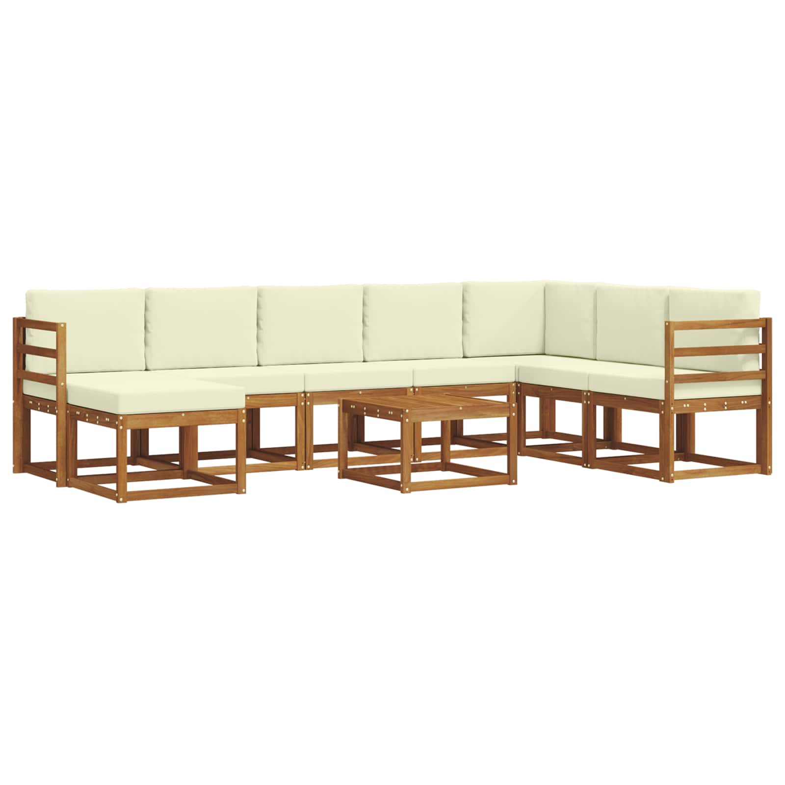 Ensemble de canapés d'extérieur 9 pcs Naturel et Crème - XIOS