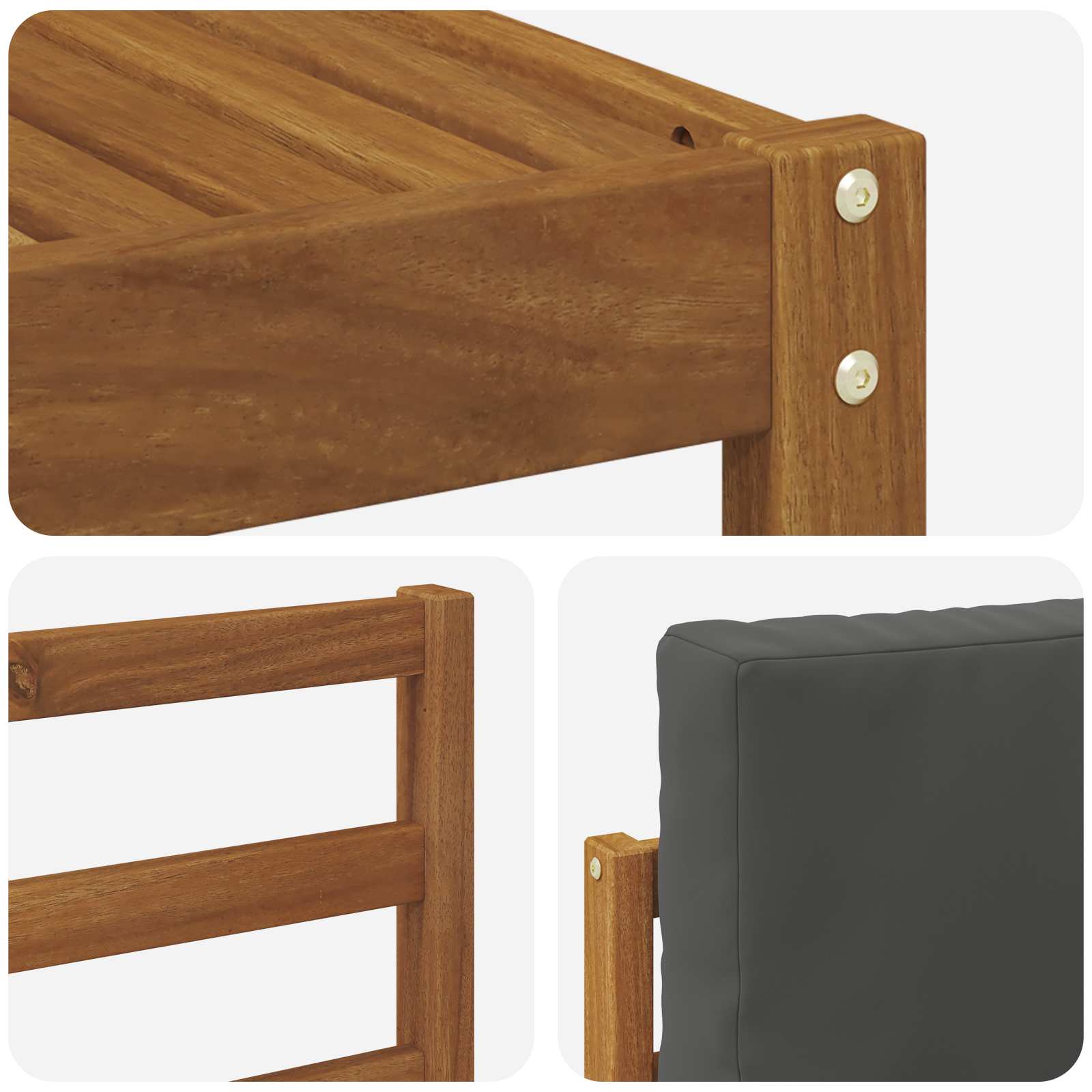 Ensemble de canapés d'extérieur 9 pcs Naturel et Anthracite - XIOS