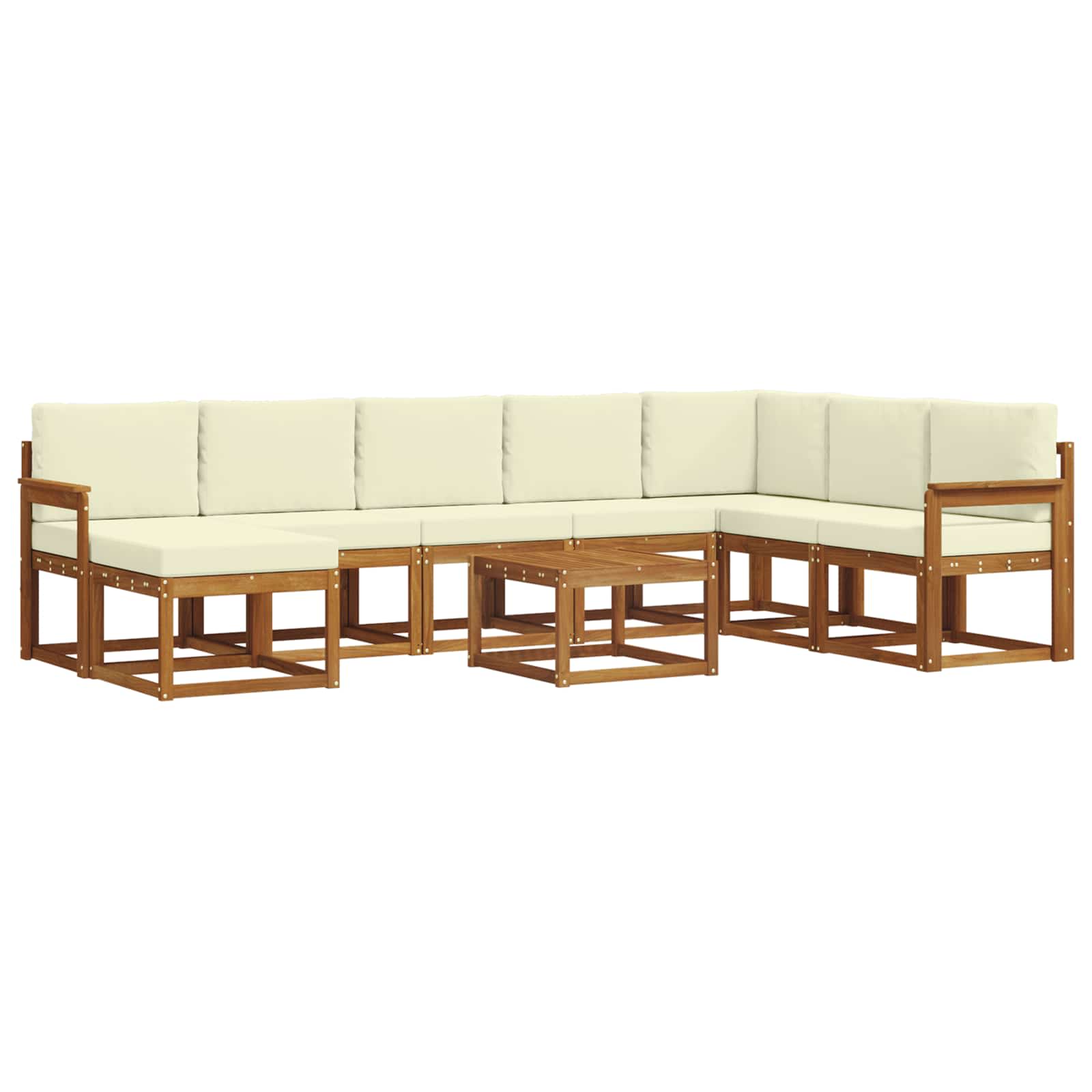 Ensemble de canapés d'extérieur 9 pcs Naturel et Crème - XIOS