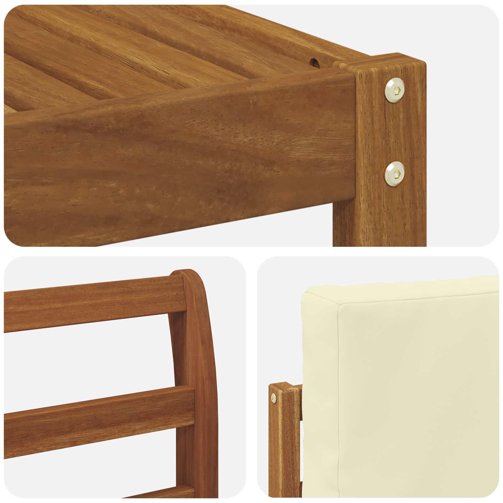 Ensemble de canapés d'extérieur 9 pcs Naturel et Crème - XIOS