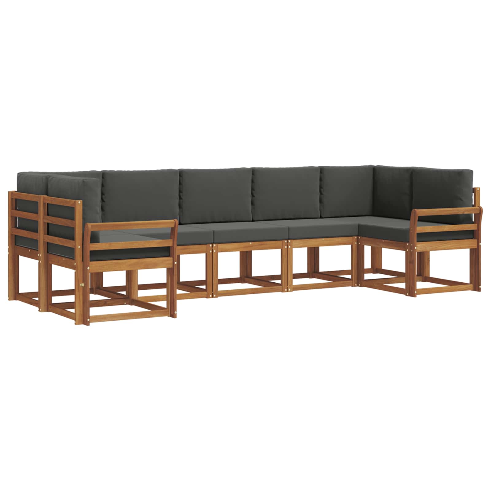 Ensemble de canapés d'extérieur 7 pcs Naturel et Anthracite - XIOS