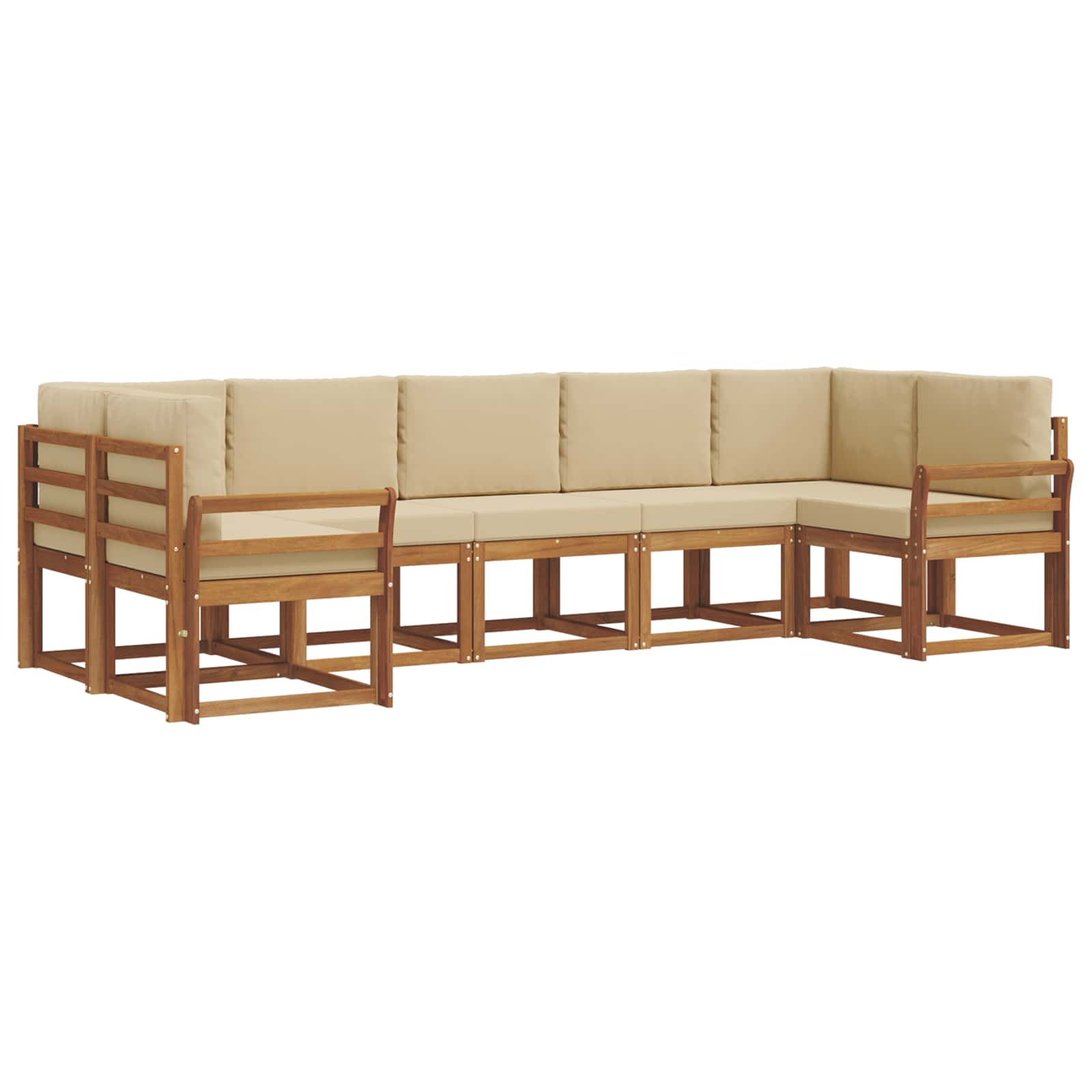 Ensemble de canapés d'extérieur 7 pcs Naturel et Beige - XIOS