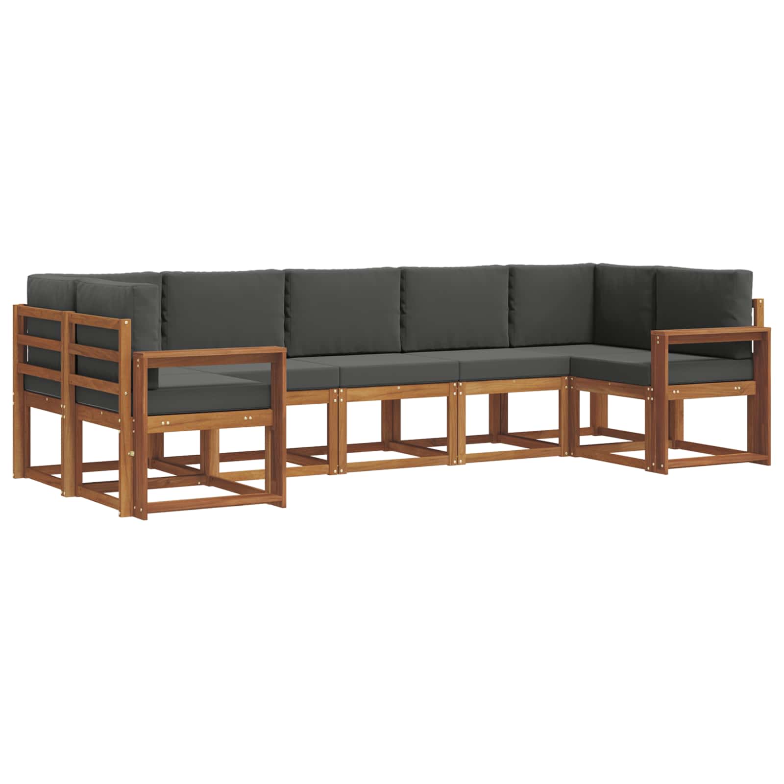 Ensemble de canapés d'extérieur 7 pcs Naturel et Anthracite - XIOS