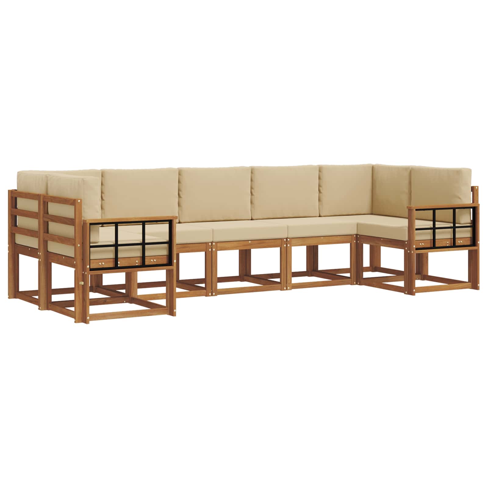 Ensemble de canapés d'extérieur 7 pcs Naturel et Beige - XIOS