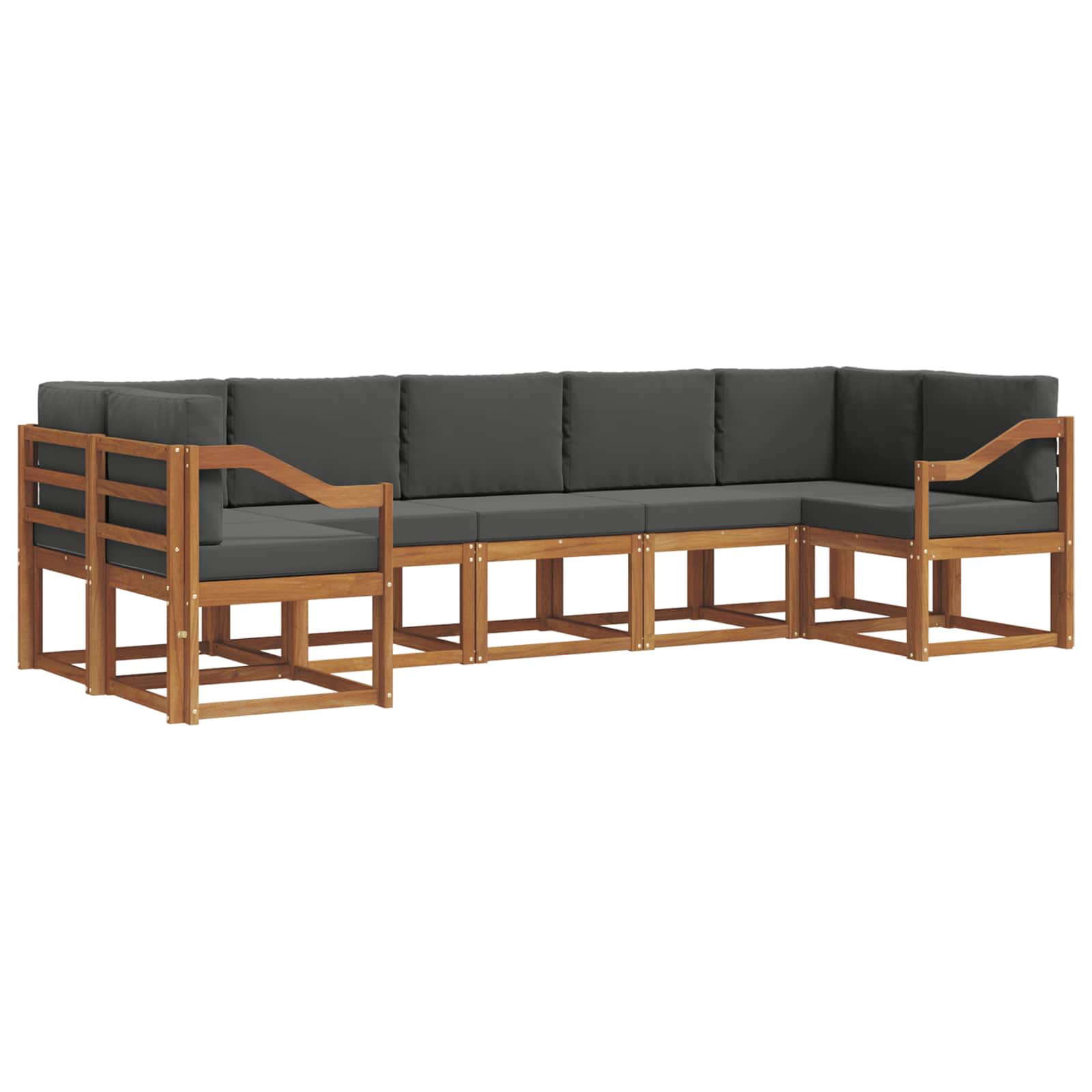 Ensemble de canapés d'extérieur 7 pcs Naturel et Anthracite - XIOS
