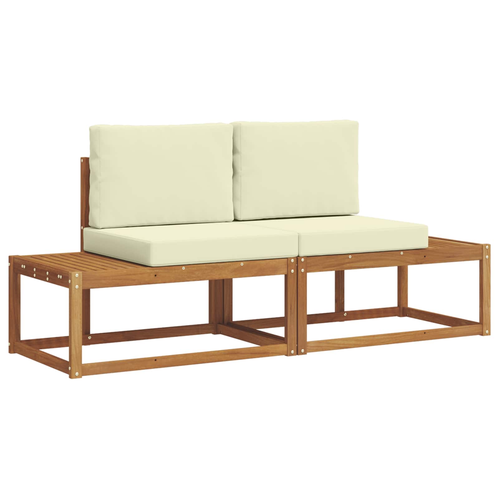 Ensemble de canapés d'extérieur avec coussin 2 pcs Naturel - XIOS