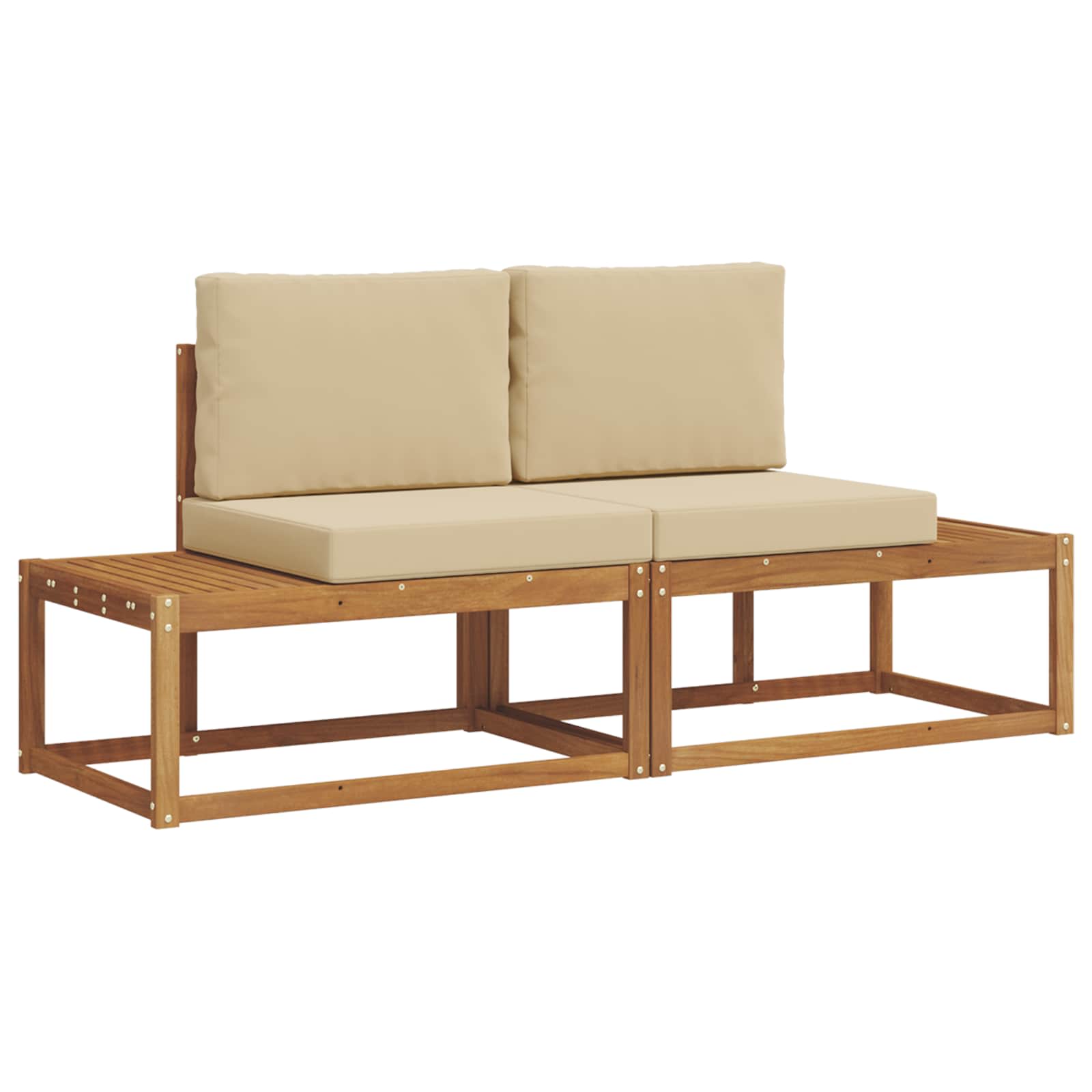 Ensemble de canapés d'extérieur avec coussin 2 pcs Naturel - XIOS