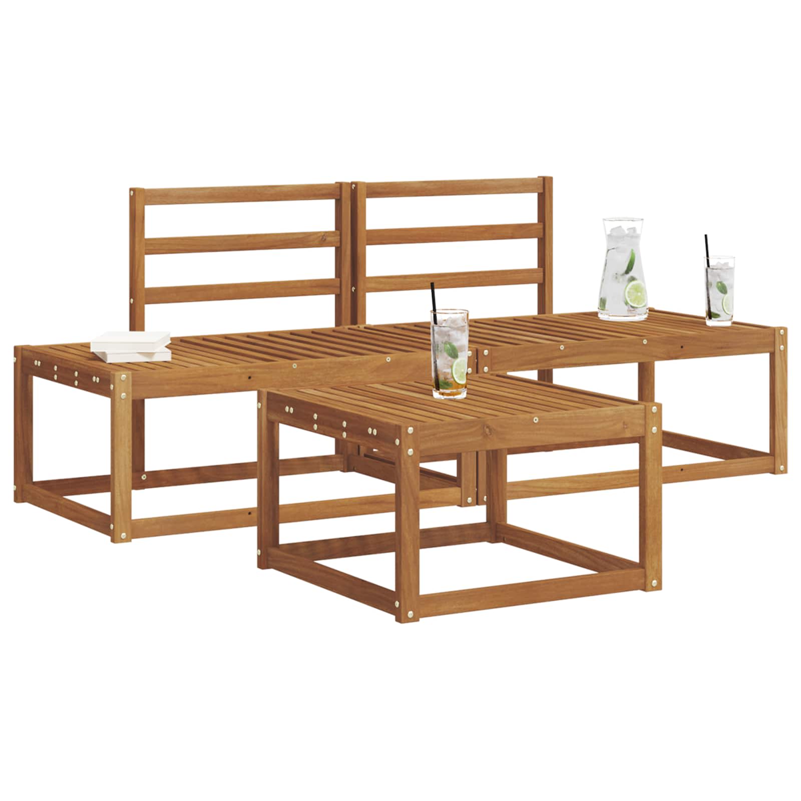 Ensemble de canapés d'extérieur 3 pcs Naturel - XIOS