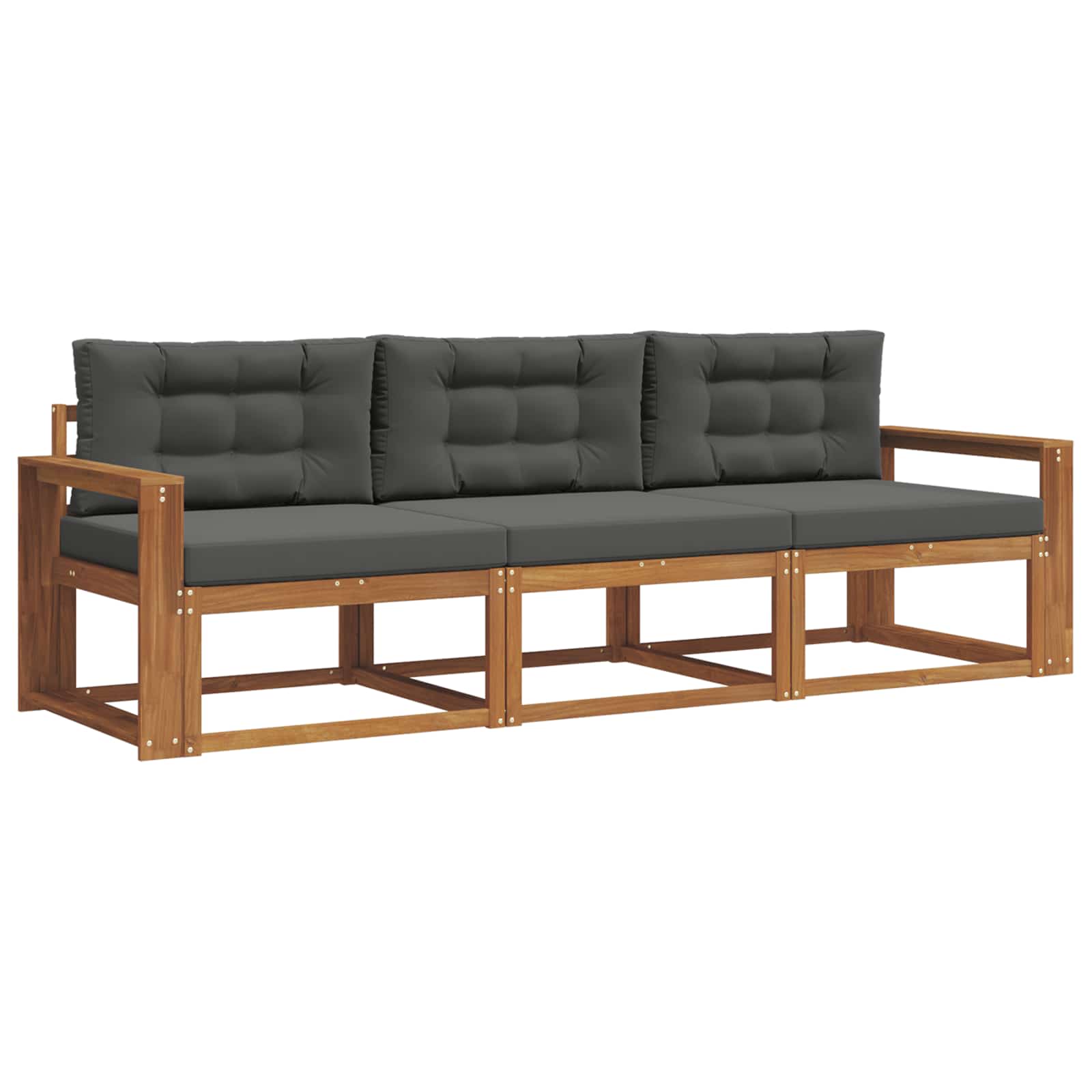Ensemble de canapés d'extérieur 3 pcs Naturel et Anthracite - XIOS