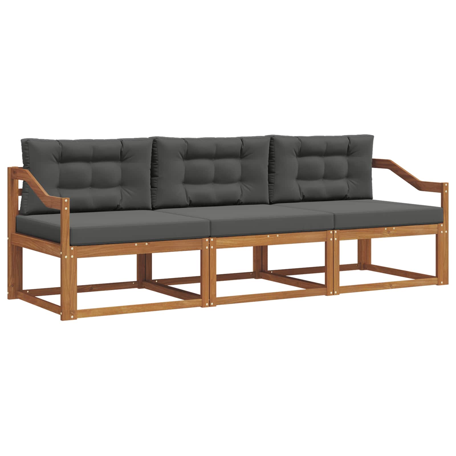 Ensemble de canapés d'extérieur 3 pcs Naturel et Anthracite - XIOS