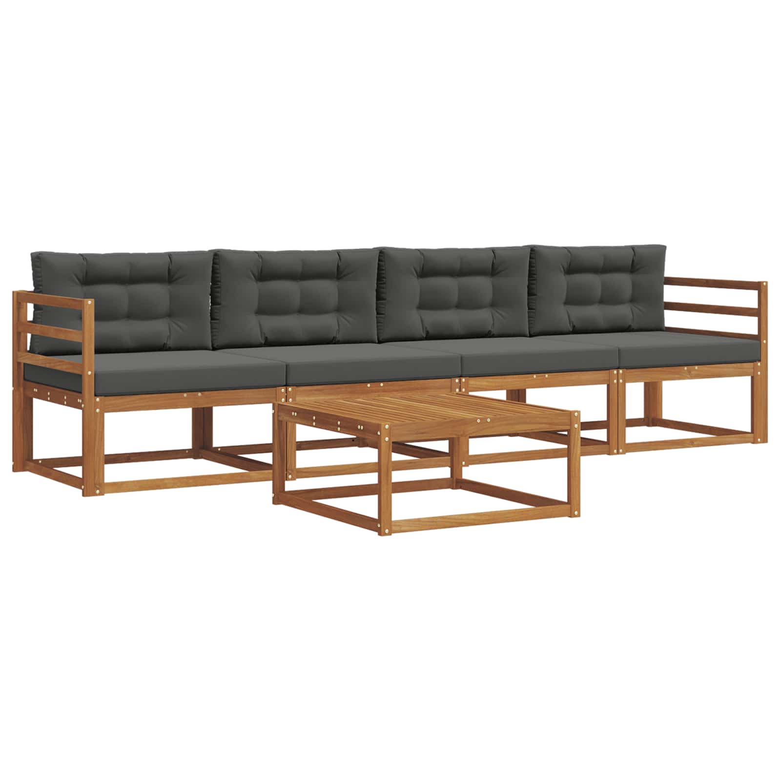 Ensemble de canapés d'extérieur 5 pcs Naturel et Anthracite - XIOS