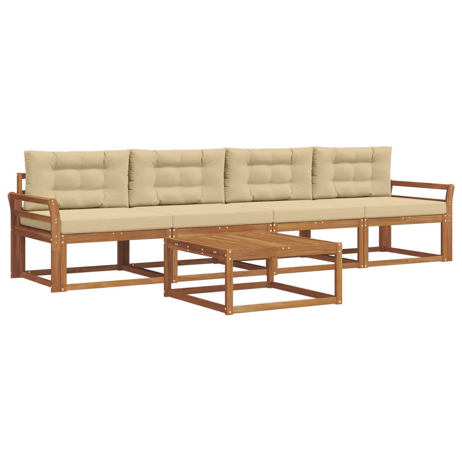 Ensemble de canapés d'extérieur 5 pcs Naturel et Beige - XIOS