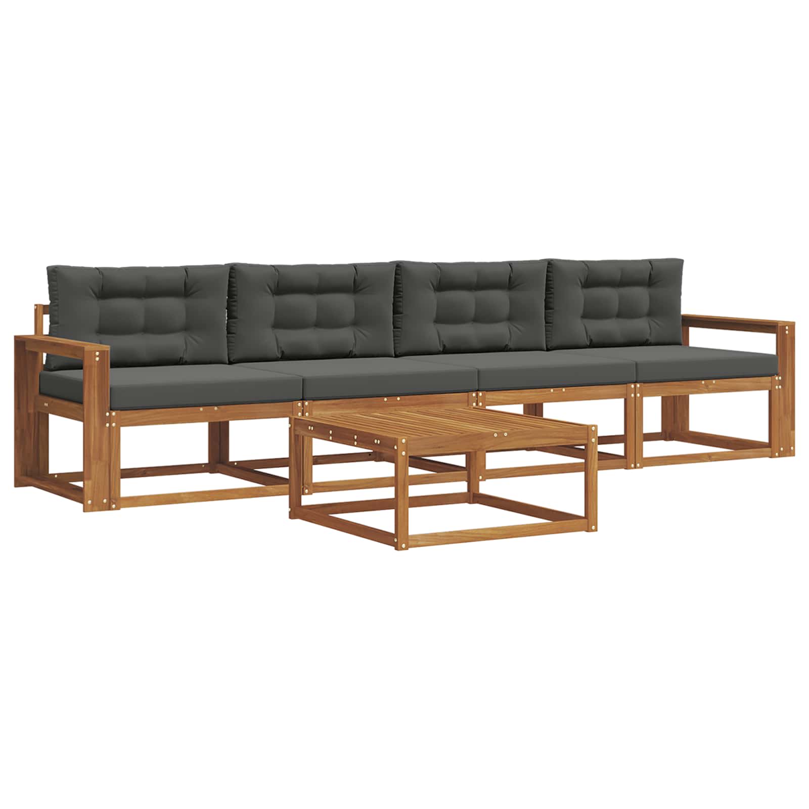 Ensemble de canapés d'extérieur 5 pcs Naturel et Anthracite - XIOS