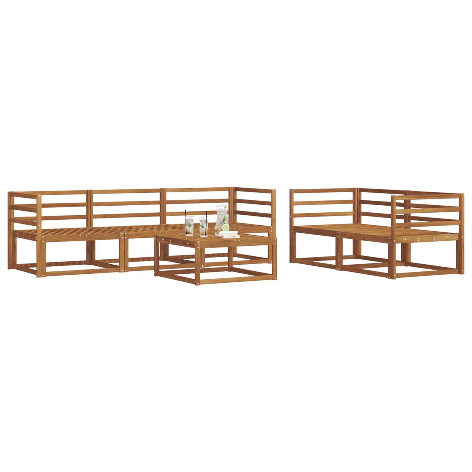 Ensemble de canapés d'extérieur 6 pcs Naturel - XIOS