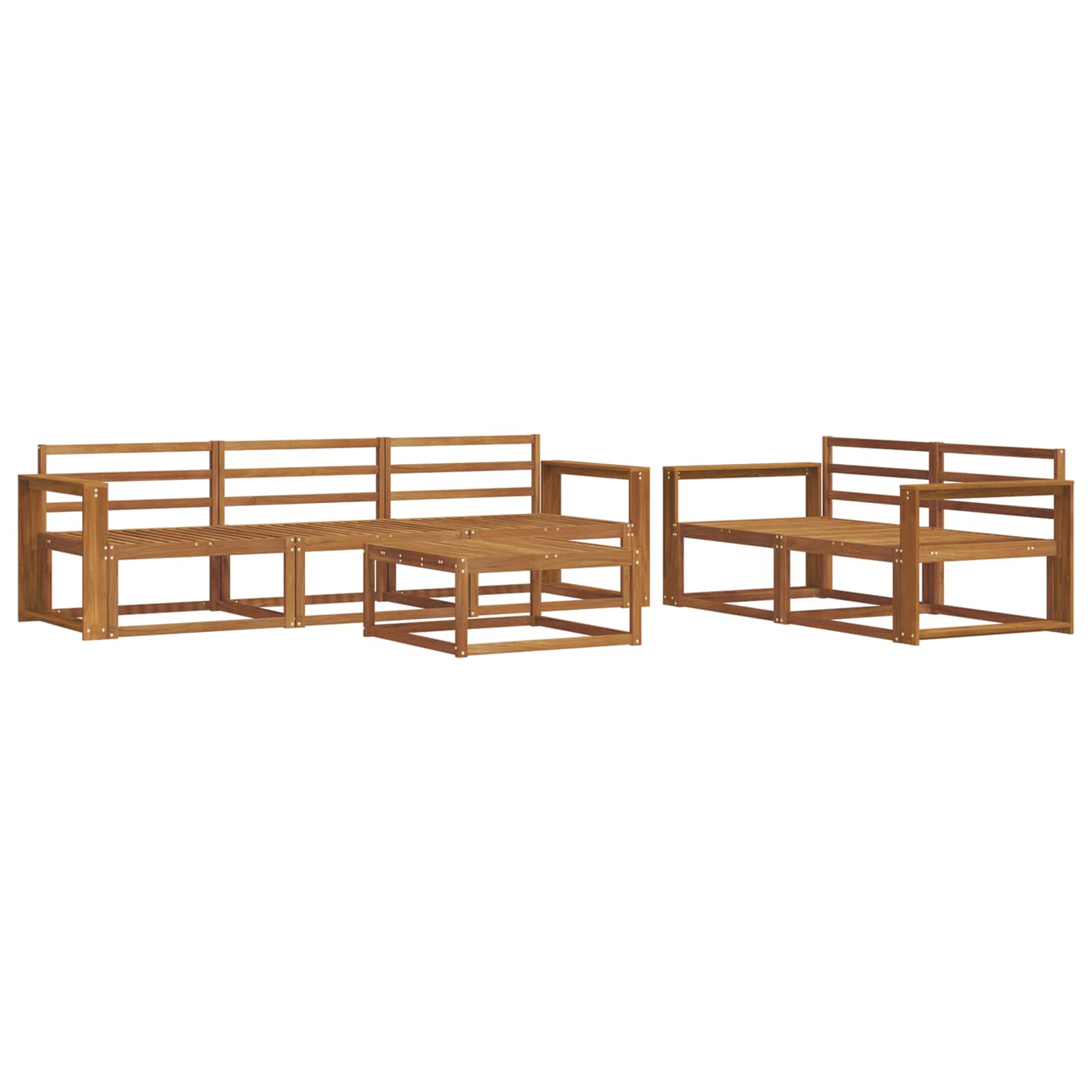 Ensemble de canapés d'extérieur 6 pcs Naturel - XIOS