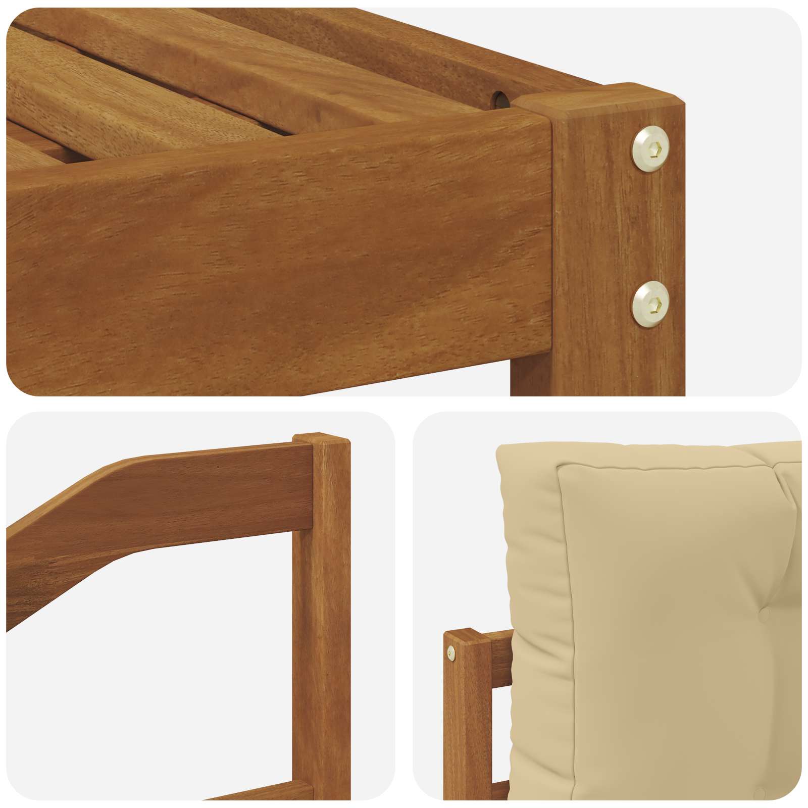 Ensemble de canapés d'extérieur 6 pcs Naturel et Beige - XIOS