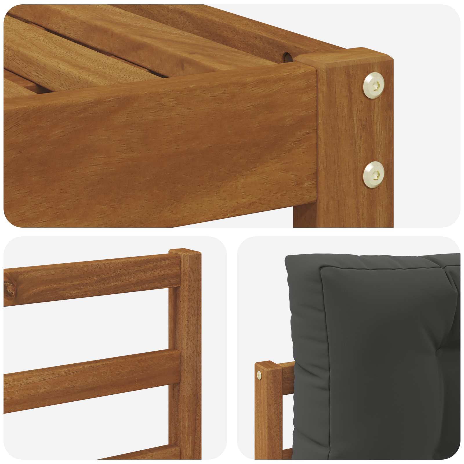 Ensemble de canapés d'extérieur 7 pcs Naturel et Anthracite - XIOS