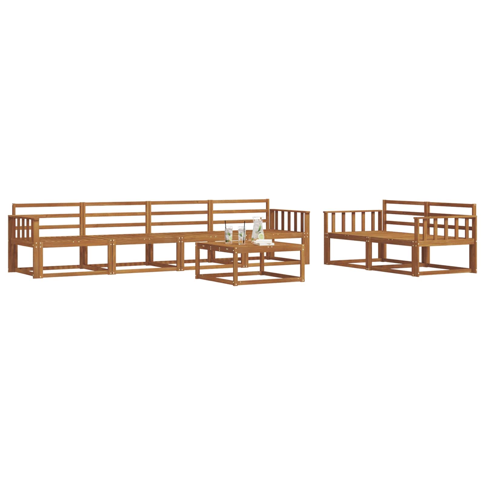 Ensemble de canapés d'extérieur 7 pcs Naturel - XIOS