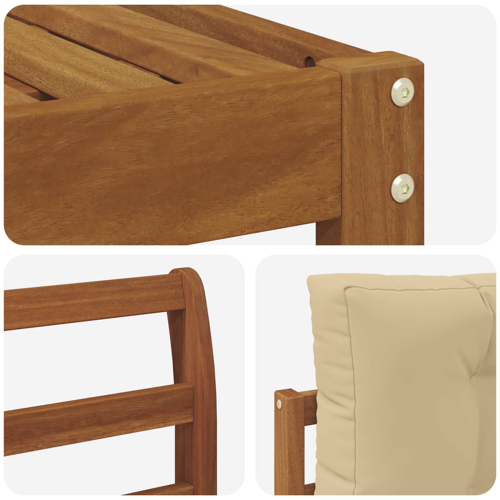 Ensemble de canapés d'extérieur 7 pcs Naturel et Beige - XIOS