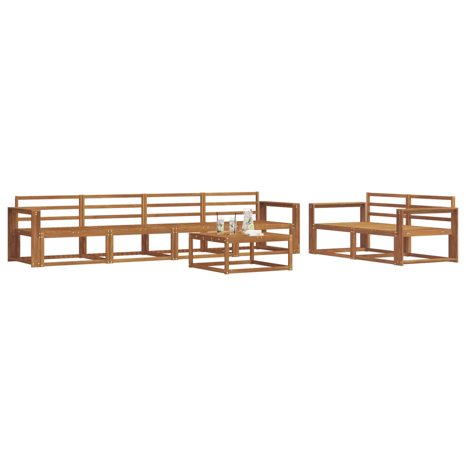 Ensemble de canapés d'extérieur 7 pcs Naturel - XIOS