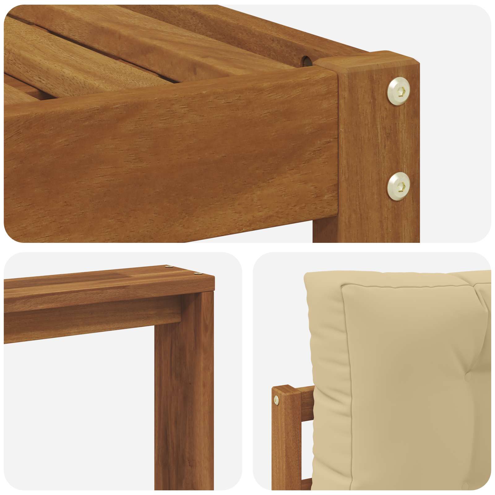 Ensemble de canapés d'extérieur 7 pcs Naturel et Beige - XIOS