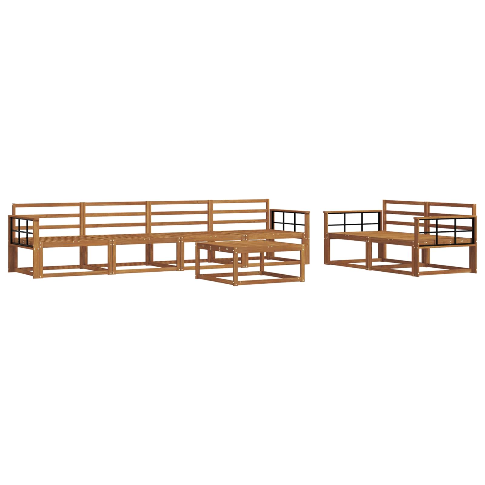 Ensemble de canapés d'extérieur 7 pcs Naturel - XIOS