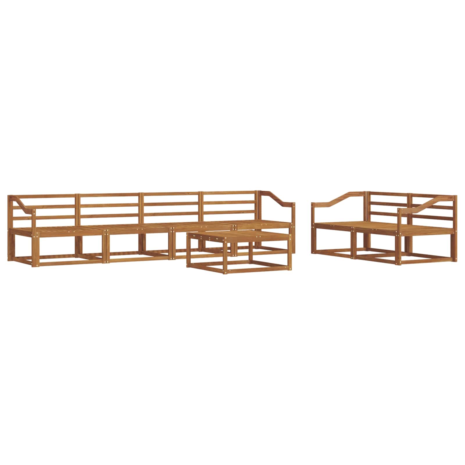 Ensemble de canapés d'extérieur 7 pcs Naturel - XIOS