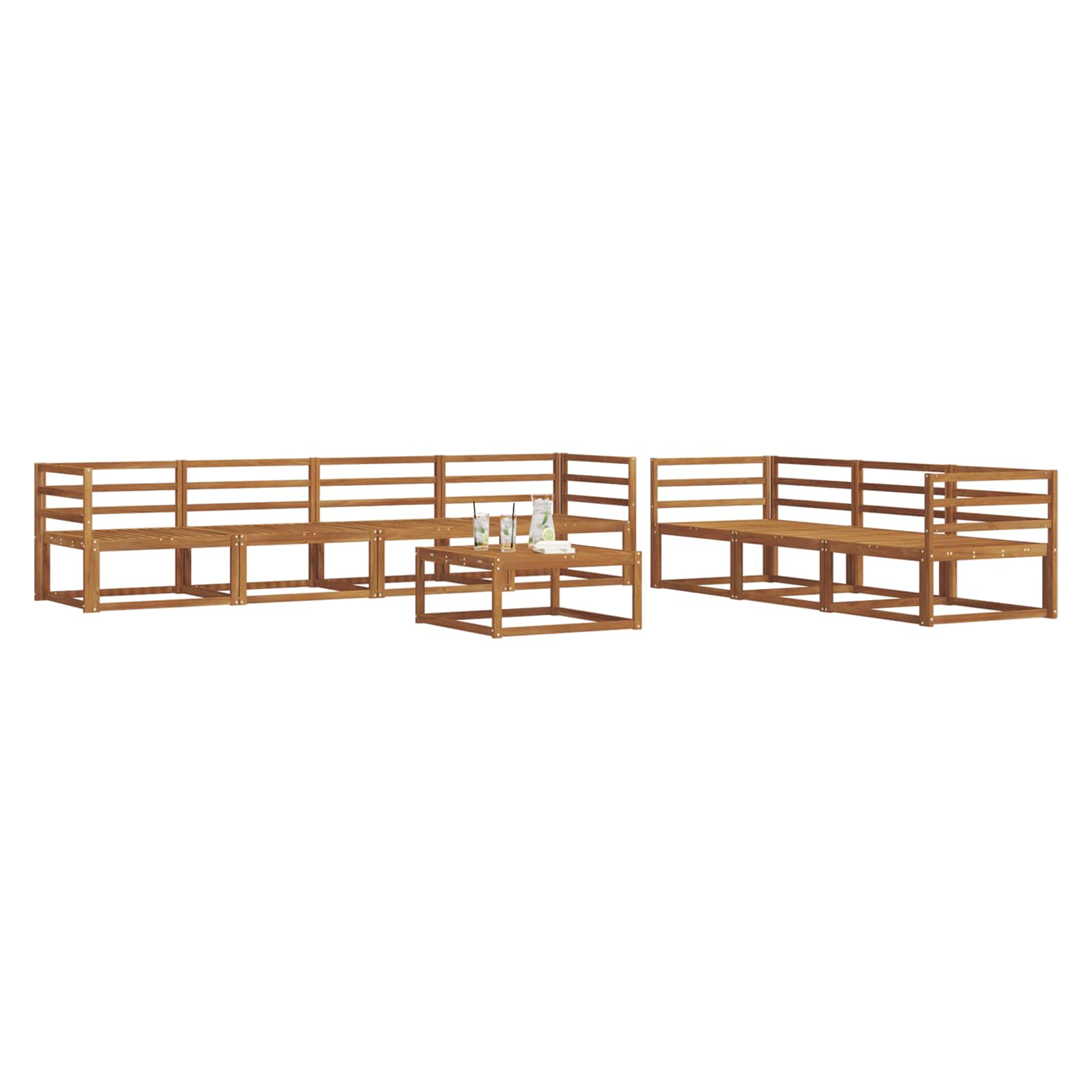 Ensemble de canapés d'extérieur 8 pcs Naturel - XIOS