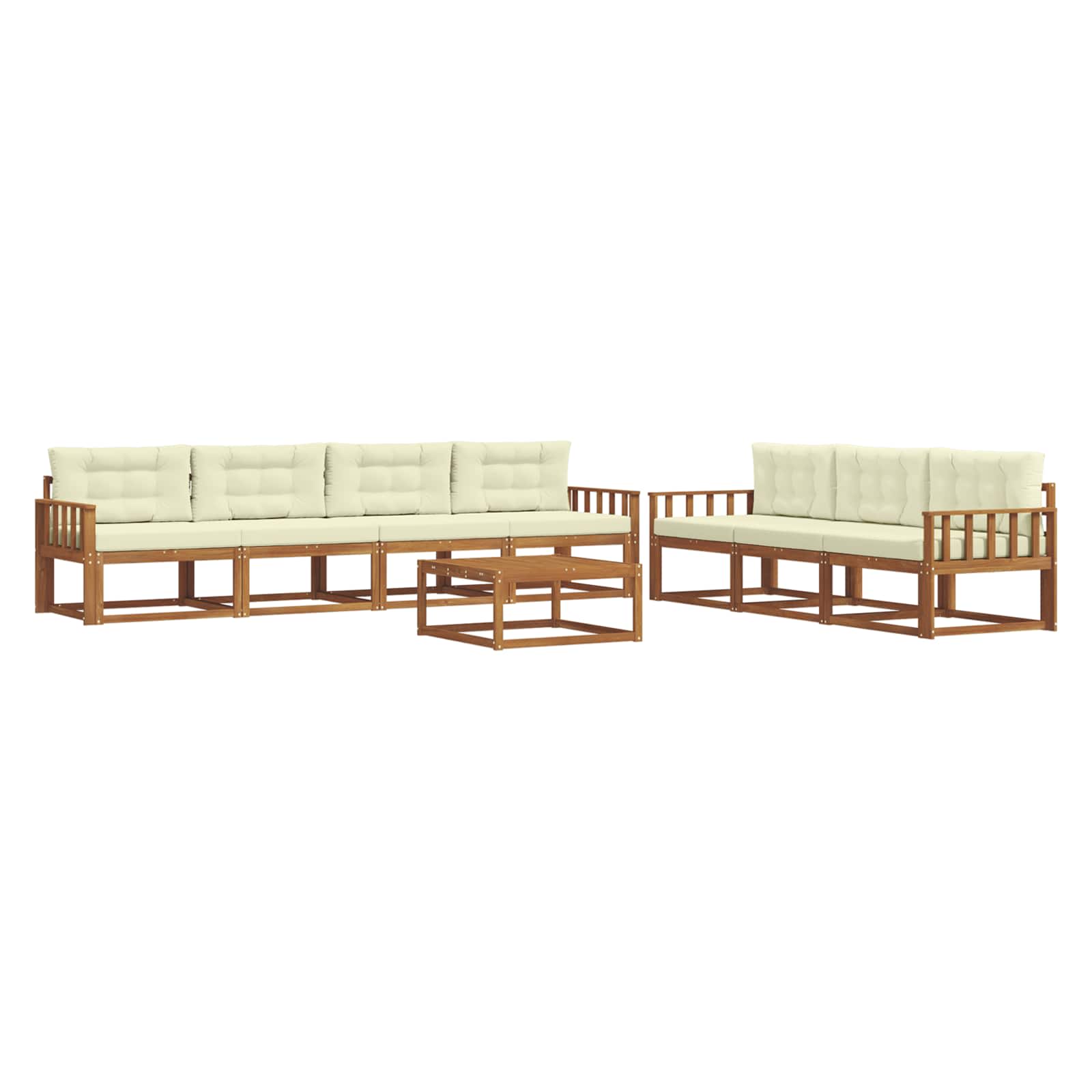 Ensemble de canapés d'extérieur 8 pcs Naturel et Crème - XIOS