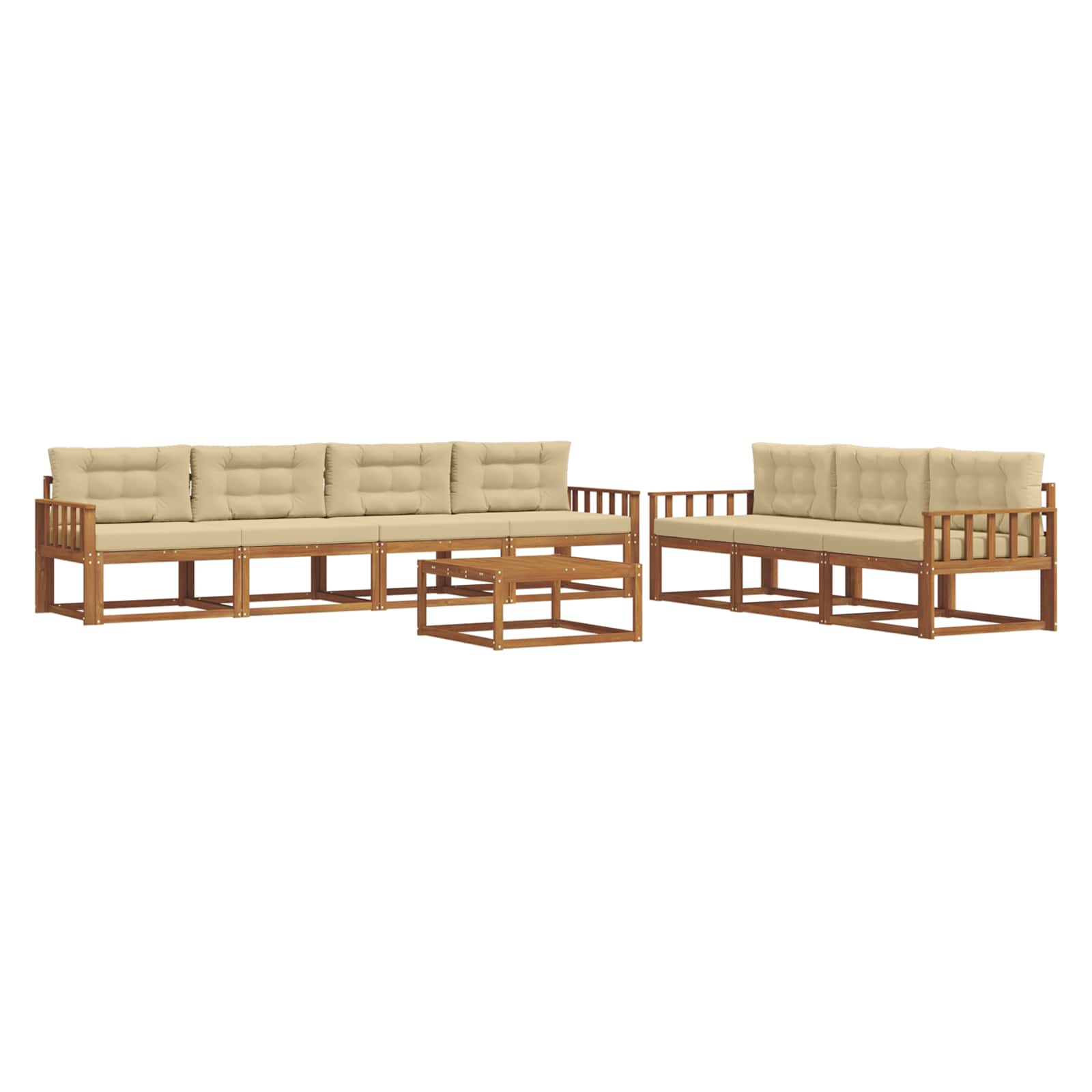 Ensemble de canapés d'extérieur 8 pcs Naturel et Beige - XIOS