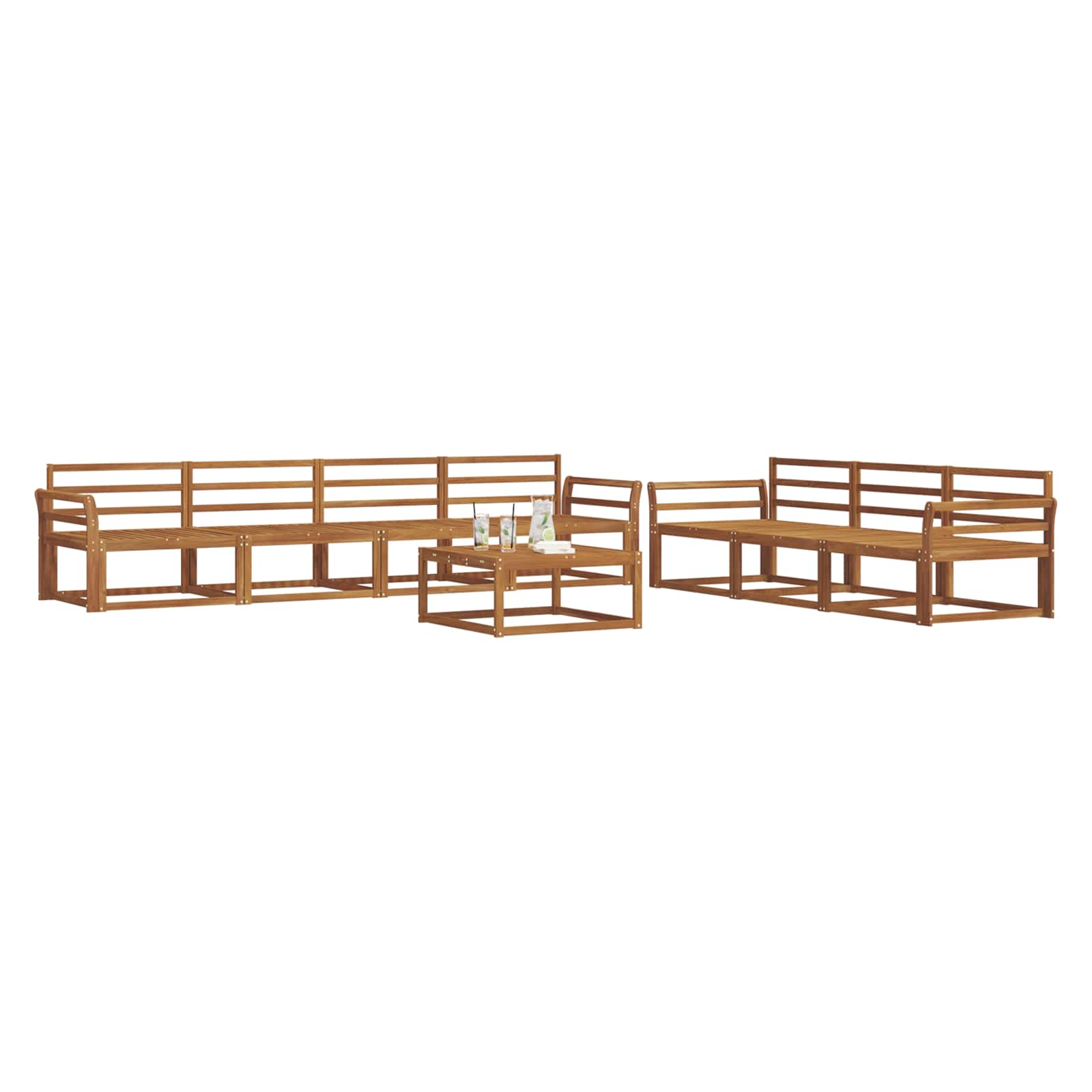 Ensemble de canapés d'extérieur 8 pcs Naturel - XIOS