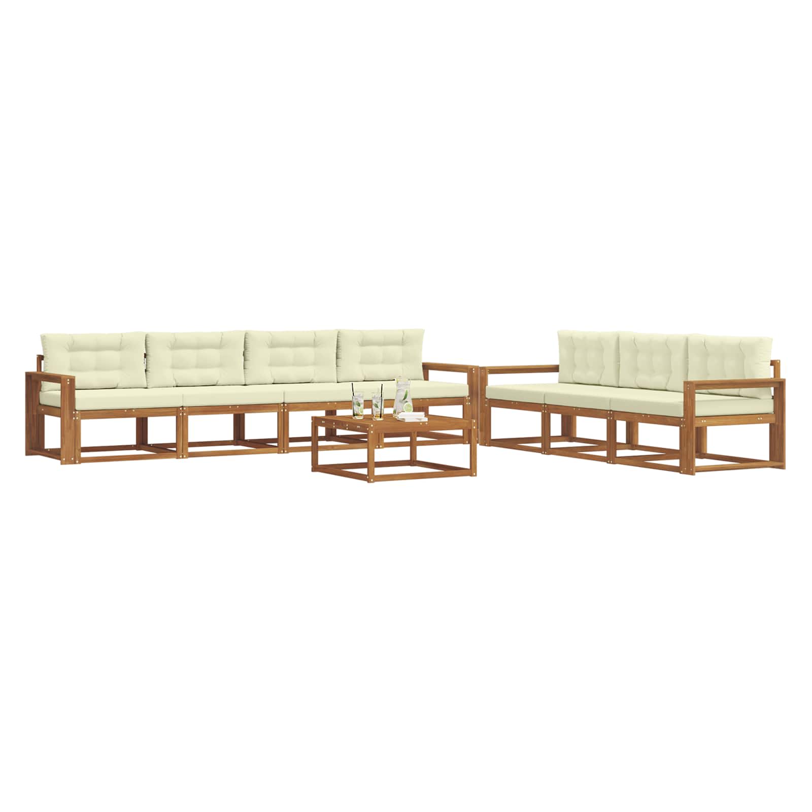 Ensemble de canapés d'extérieur 8 pcs Naturel et Crème - XIOS