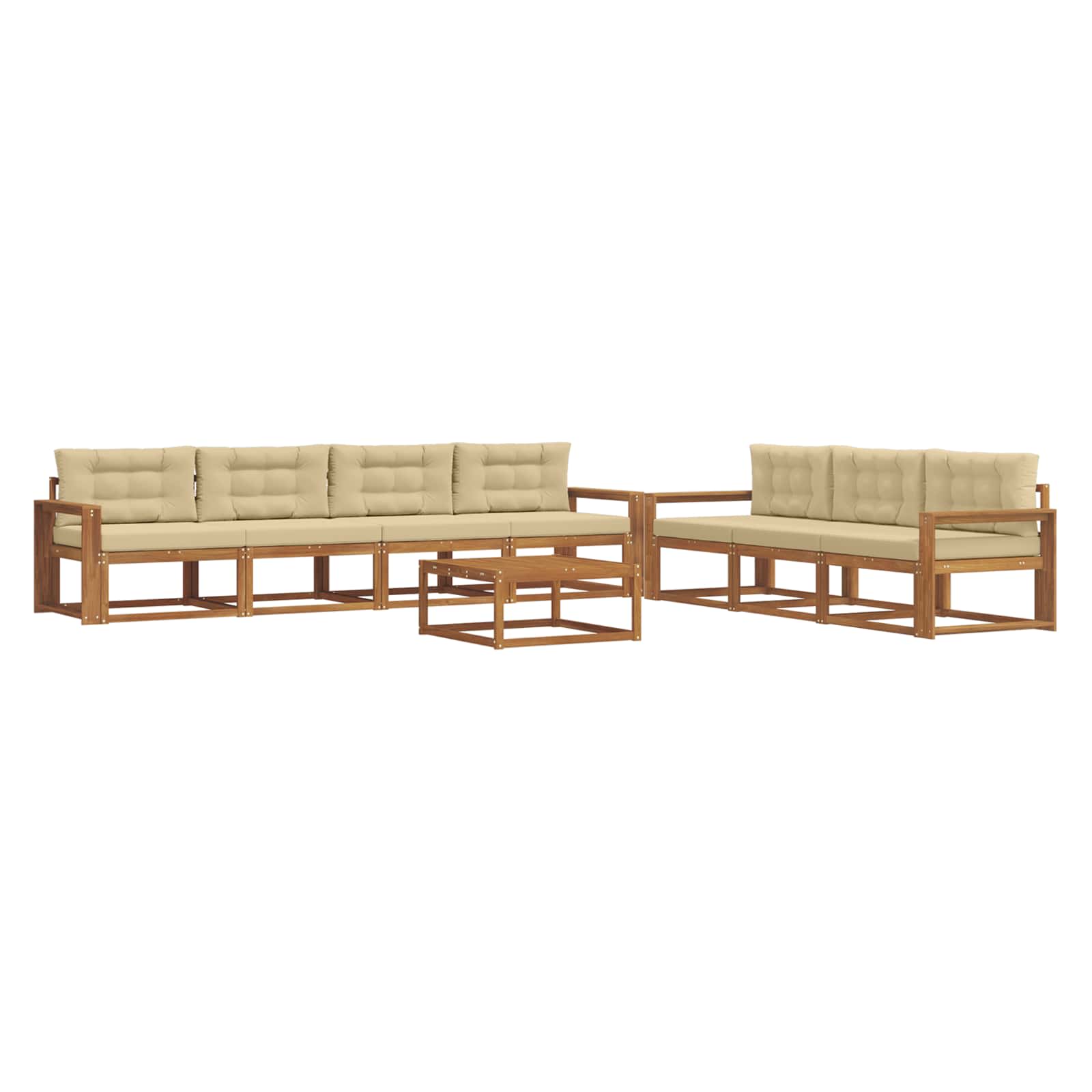 Ensemble de canapés d'extérieur 8 pcs Naturel et Beige - XIOS