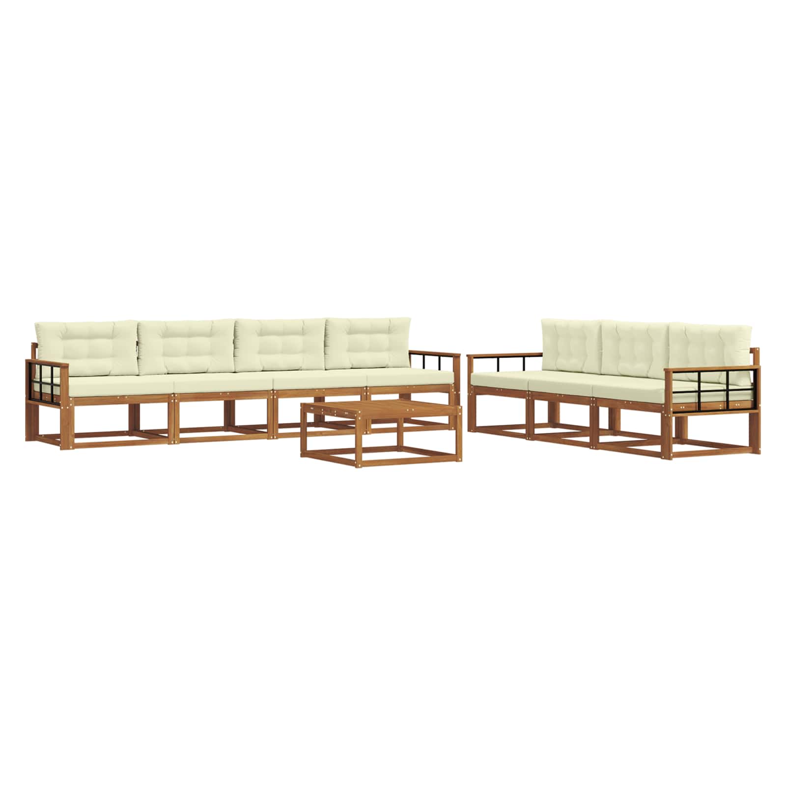 Ensemble de canapés d'extérieur 8 pcs Naturel et Crème - XIOS