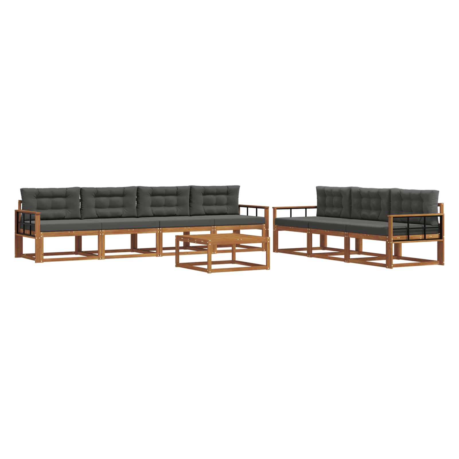 Ensemble de canapés d'extérieur 8 pcs Naturel et Anthracite - XIOS