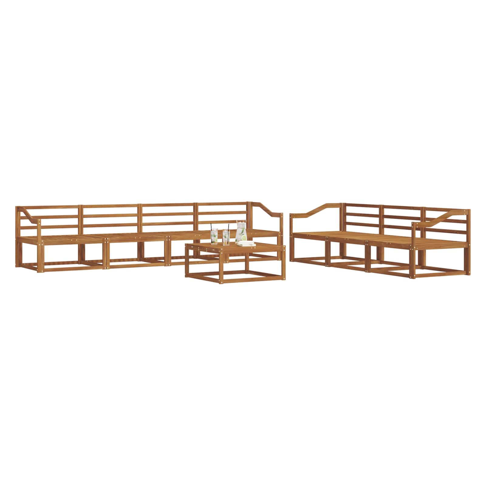 Ensemble de canapés d'extérieur 8 pcs Naturel - XIOS