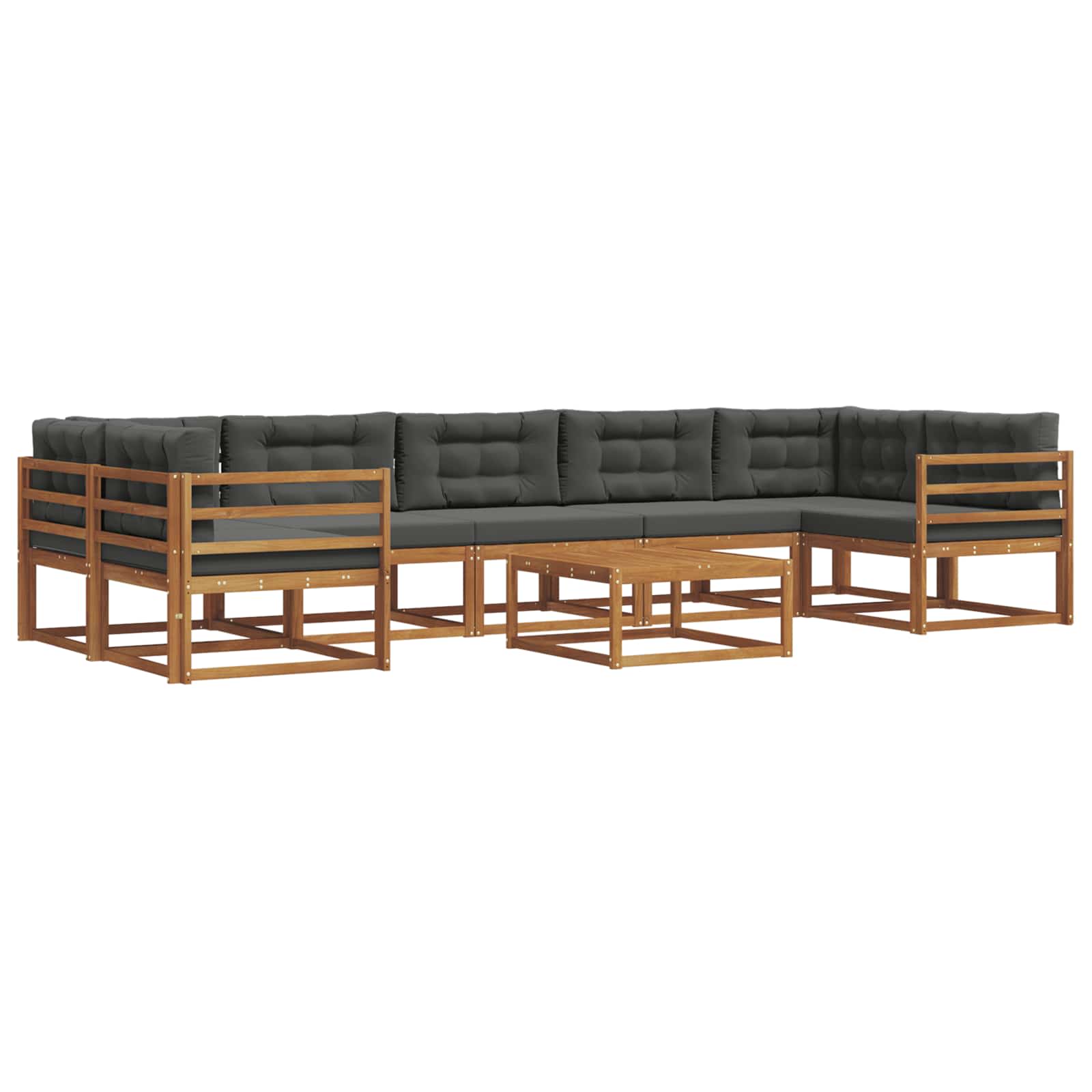 Ensemble de canapés d'extérieur 8 pcs Naturel et Anthracite - XIOS
